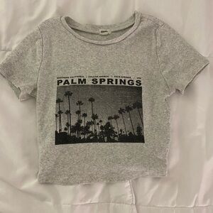 garage graphic crop top